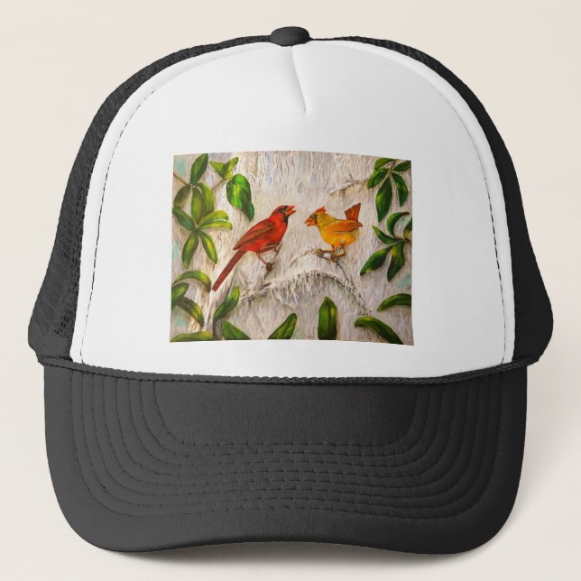 Aves cardinales gorras (Anverso)