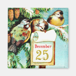 Aves celebran el imán de los Navidades