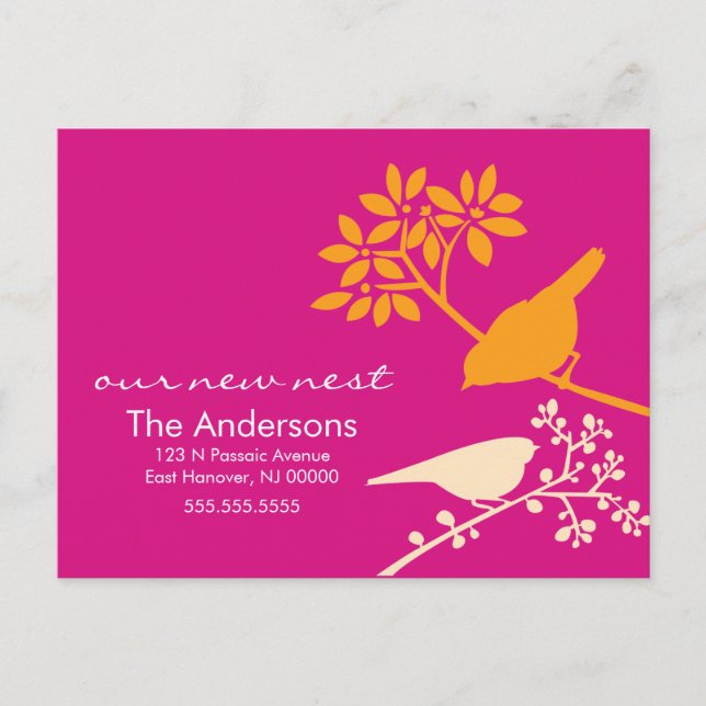 Aves coloridas que mueven Invitaciones (Anverso)