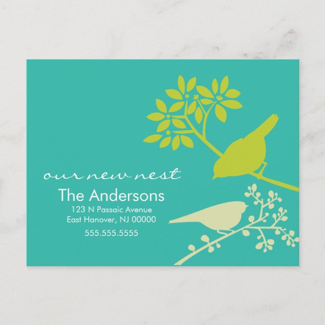 Aves coloridas que mueven Invitaciones (Anverso)