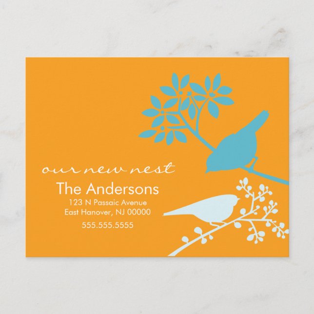 Aves coloridas que mueven Invitaciones (Anverso)