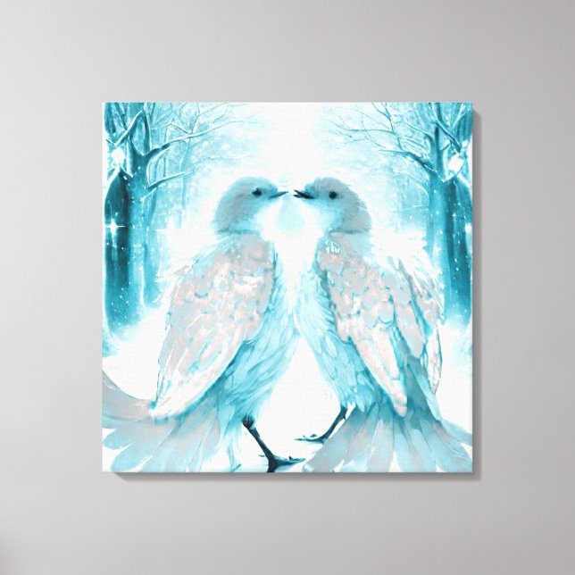 *~* Aves con amor de Wall Artsy Invierno de Arte A (Anverso)