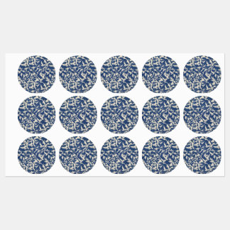 Aves con etiquetas mascotas azules y blancas