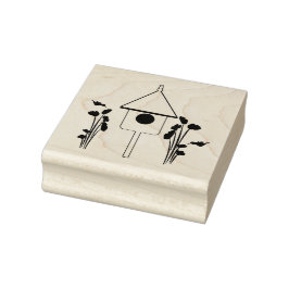 Aves con Hummingbirds Sello de Arte Maderero