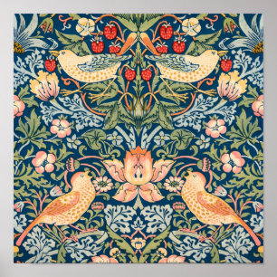 Aves cortas, fresas ladrones de arte vintage