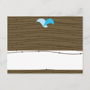Aves de amor con tarjeta de lugar escribible