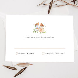 Aves de amor simples tarjeta Daisy RSVP