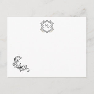 Aves de amor Tarjeta de lugar Boda blanco/negro