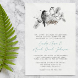 Aves De Amor Vintage Cualquier Invitación De Boda