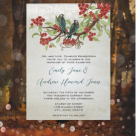 Aves de amor vintage Invitaciones bodas a bodas