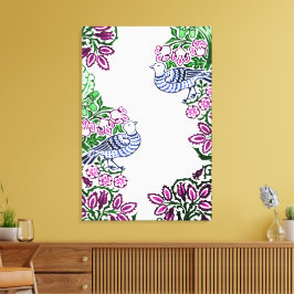 Aves de Arte Popular Flores Acorns