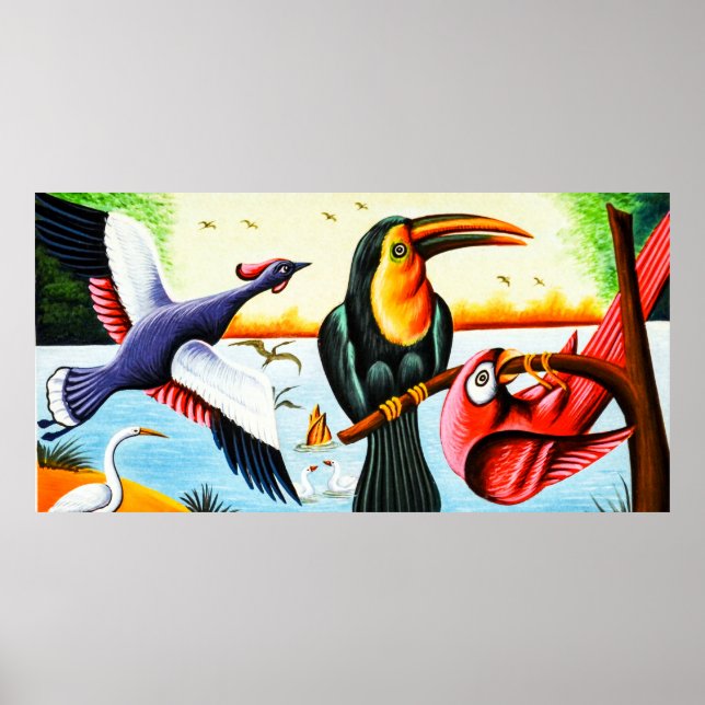 Aves de arte Rickshaw (Frente)