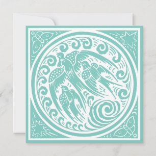 Aves de época con mariposas y estrellas