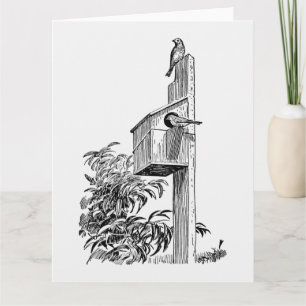 Aves de época y tarjeta de gran saludo de Birdhous