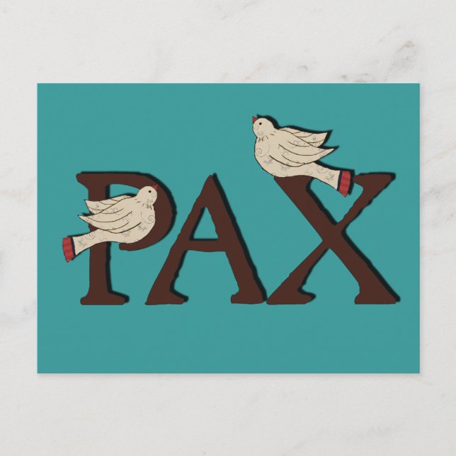 Aves de la postal Pax (Paz) (Anverso)