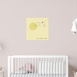 Aves de nidificación Familia Bebés Arte de enferme