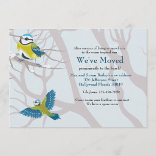 Aves de nieve moviendo Invitación
