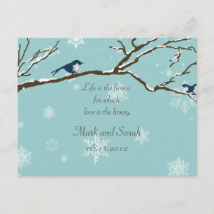 Aves de nieve y copos de nieve Robin Blue RSVP
