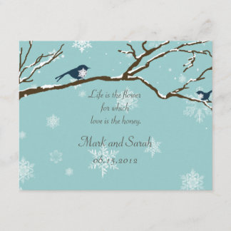 Aves de nieve y copos de nieve Robin Blue RSVP