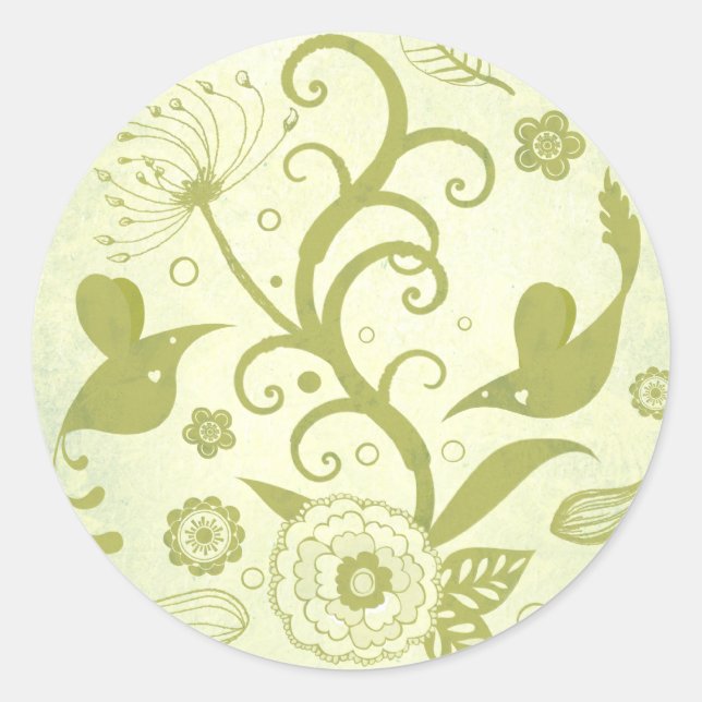 Aves de papel - hoja de pegatina (Anverso)