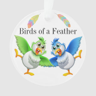 Aves de un ornamento de pluma