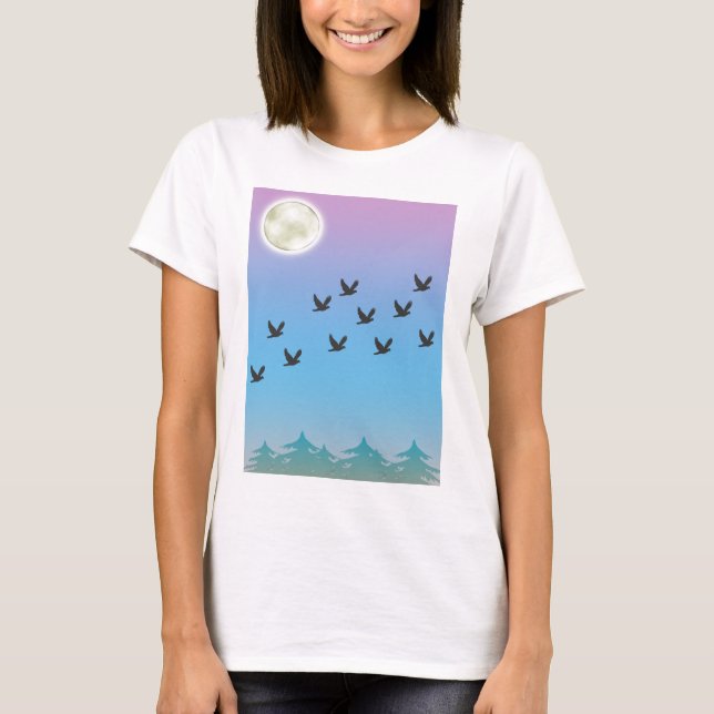 Aves de una camiseta de plumas (Anverso)