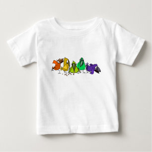 Aves divertidas regalo de camiseta para bebés