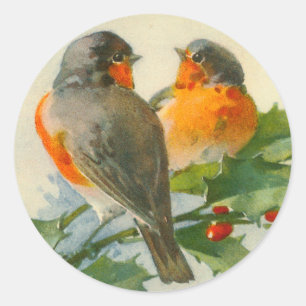 Aves dultas Pájaros Póquer Vintage Pegatinas Imp