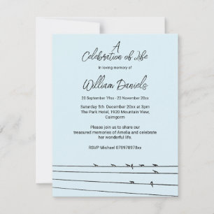 Aves en alambre Celebración de la Invitación de la