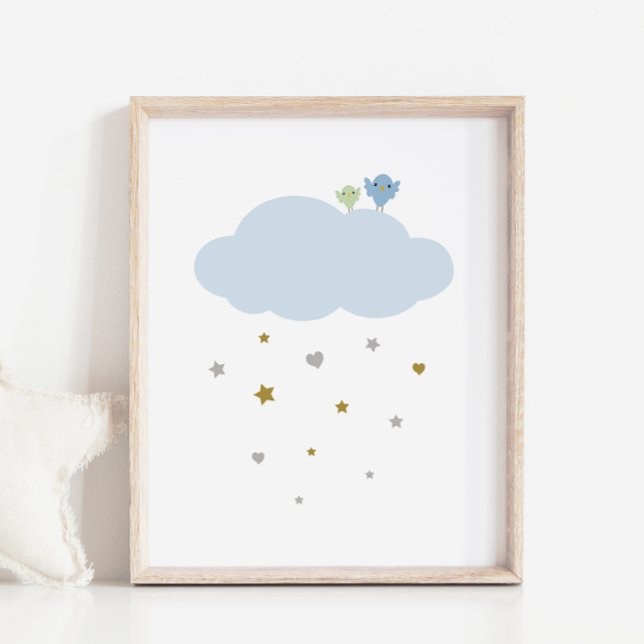Aves en el cielo, Poster de arte de guardería y es (Subido por el creador)