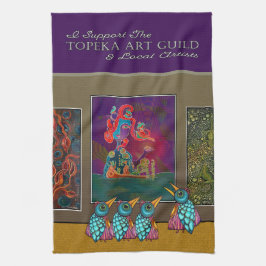 Aves en la galería toallas de cocina