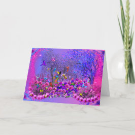 Aves En La Tarjeta De Saludo De Bush