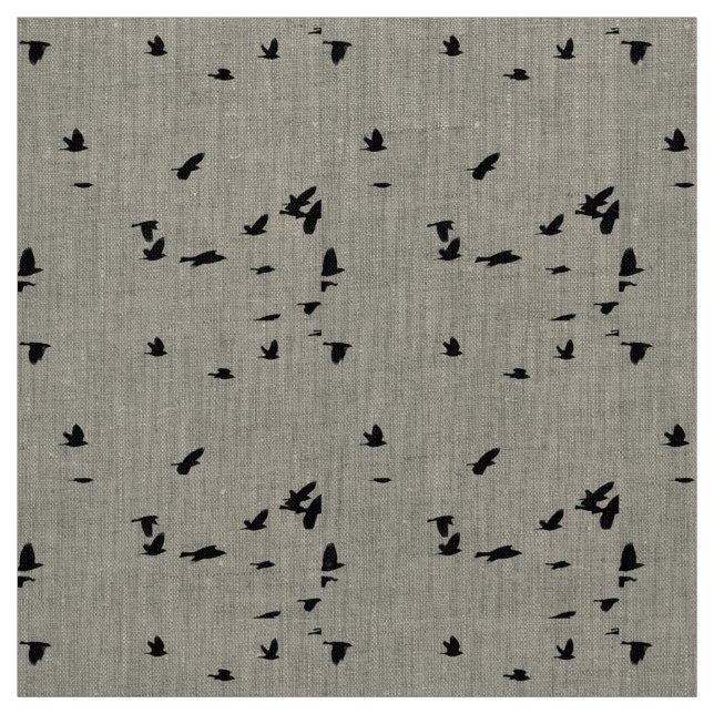 Aves en tela de lino de vuelo (Retal)