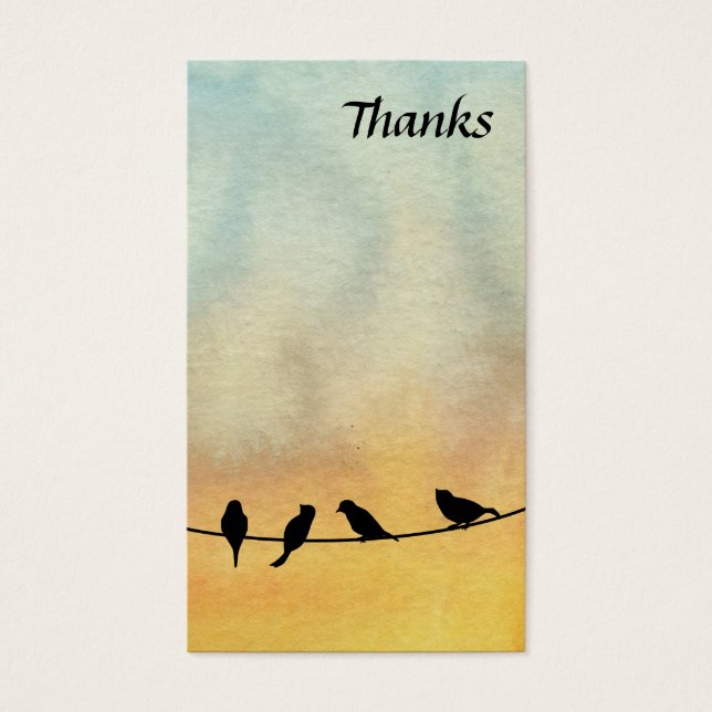 Aves en un alambre (Frente)