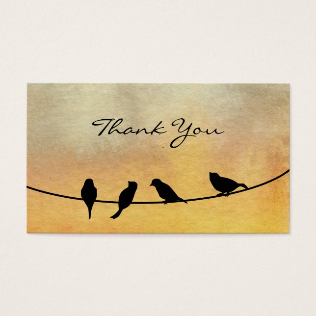 Aves en un cable gracias (Frente)