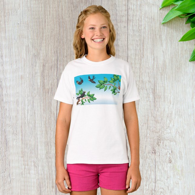 Aves En Una Camiseta De Árbol (Subido por el creador)