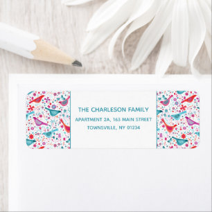 Aves en una etiqueta de dirección Personalizado Wa