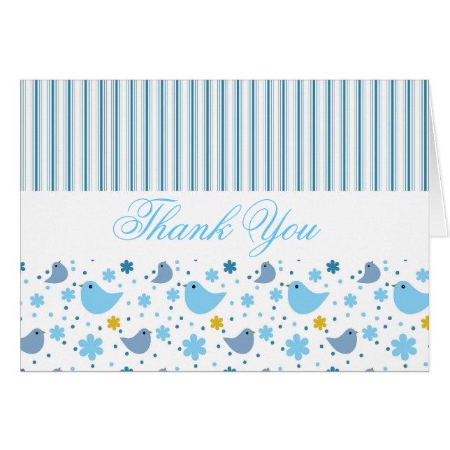 Aves encantadoras diseño gráfico tarjetas de agrad (Anverso (Horizontal))