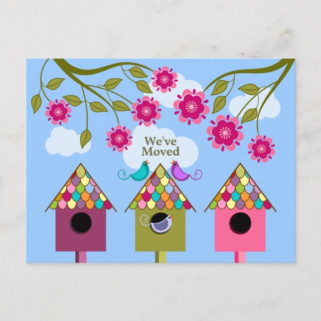 Aves extravagantes Invitación en movimiento (Anverso)