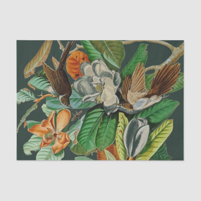 Aves florales Papel del tejido del desenlace dramá (Anverso)