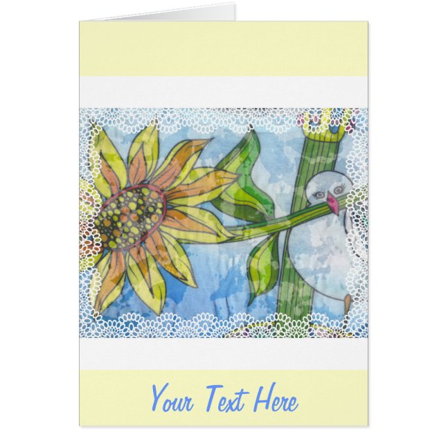 Aves, flores y encaje (Frente)