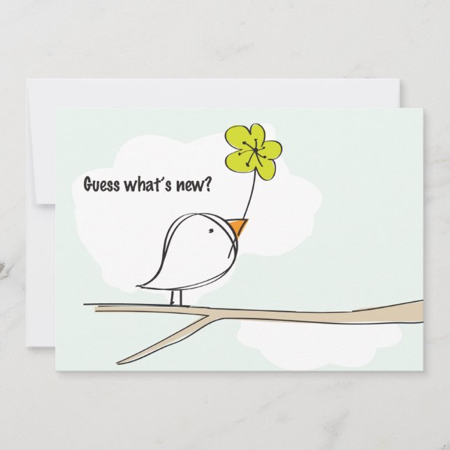 Aves hermanos Foto Invitación de embarazo (Anverso)