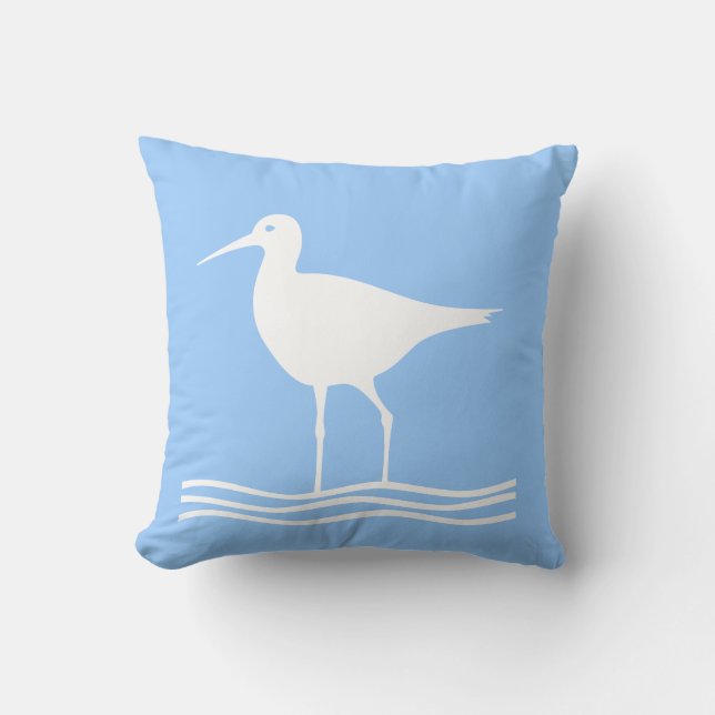 AVES MARINAS. BLANCO sobre almohada azul (Anverso)
