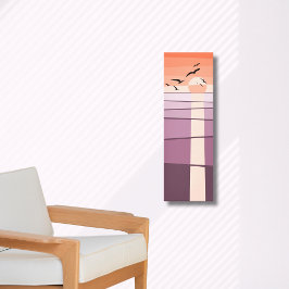 Aves marinas moradas y Naranjas en el arte del vec