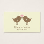 Aves monograma Etiquetas de Favor de Boda - Latte<br><div class="desc">Personalice estas etiquetas con su texto para crear favores únicos para su boda o ducha de novia. Invitación coincidente y otros componentes disponibles en berryberrysweet.com</div>
