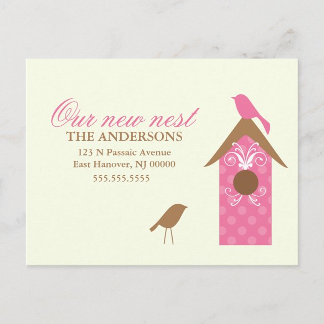 Aves Nest Invitaciones en movimiento (Anverso)