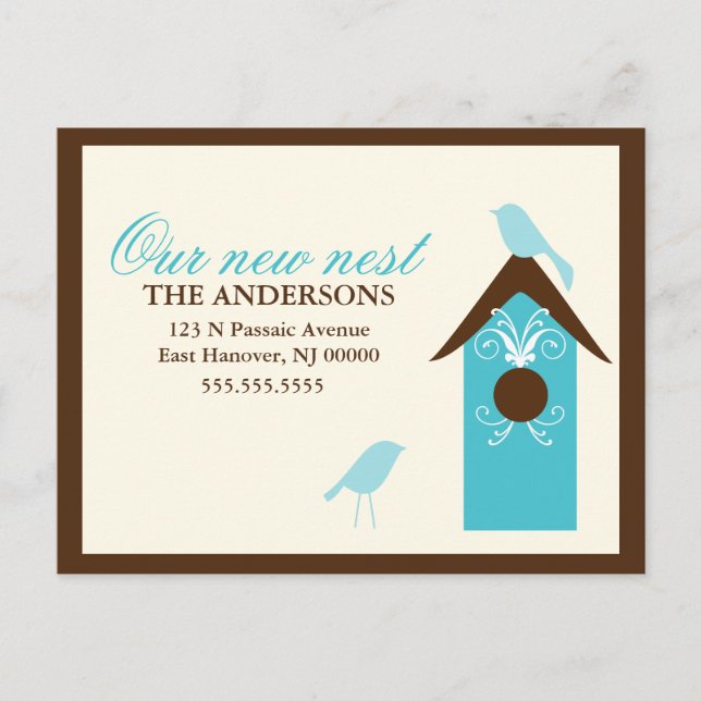 Aves Nest Invitaciones en movimiento (Anverso)