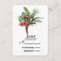 Aves paraísos de la isla Boda tropical floral RSVP
