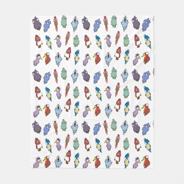 Aves Personalizados caprichosas lanzan una manta (Anverso)