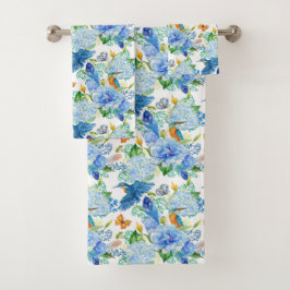 Aves Que Recorren Y Toalla Hidránica Azul